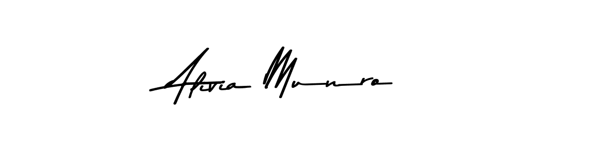 Make a beautiful signature design for name Alivia Munro. With this signature (Asem Kandis PERSONAL USE) style, you can create a handwritten signature for free. Alivia Munro signature style 9 images and pictures png