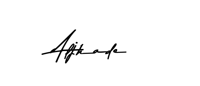 Make a beautiful signature design for name Aljhade. With this signature (Asem Kandis PERSONAL USE) style, you can create a handwritten signature for free. Aljhade signature style 9 images and pictures png