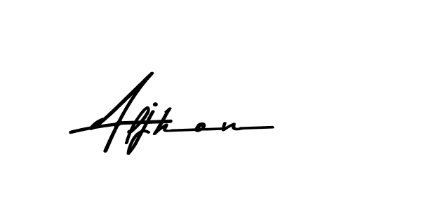 Make a beautiful signature design for name Aljhon. With this signature (Asem Kandis PERSONAL USE) style, you can create a handwritten signature for free. Aljhon signature style 9 images and pictures png