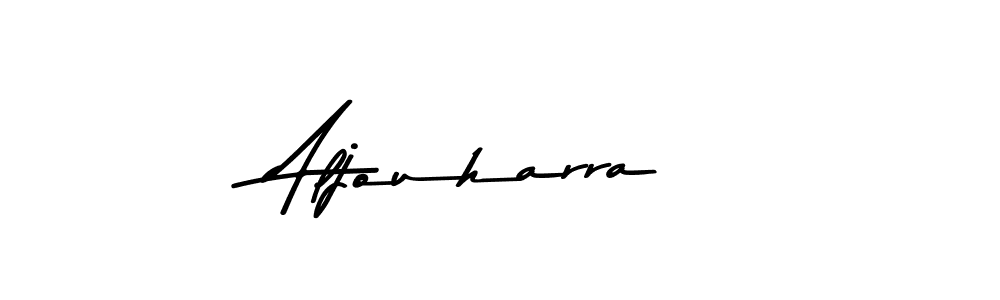 How to make Aljouharra name signature. Use Asem Kandis PERSONAL USE style for creating short signs online. This is the latest handwritten sign. Aljouharra signature style 9 images and pictures png