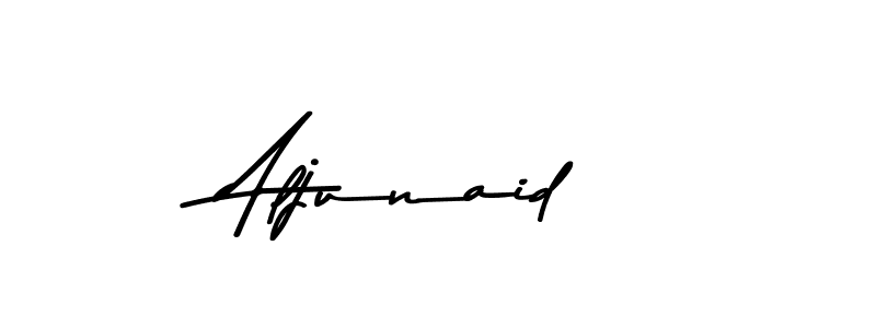 Use a signature maker to create a handwritten signature online. With this signature software, you can design (Asem Kandis PERSONAL USE) your own signature for name Aljunaid. Aljunaid signature style 9 images and pictures png