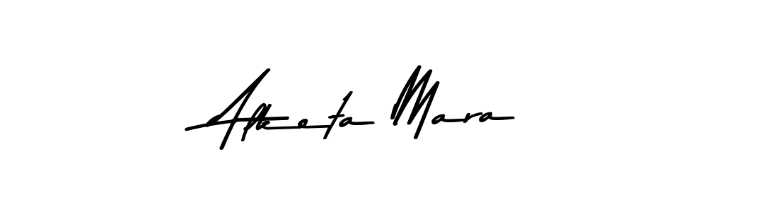 How to make Alketa Mara name signature. Use Asem Kandis PERSONAL USE style for creating short signs online. This is the latest handwritten sign. Alketa Mara signature style 9 images and pictures png