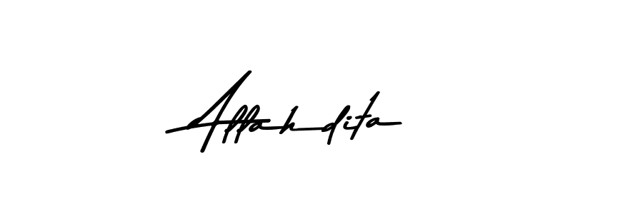 Allahdita stylish signature style. Best Handwritten Sign (Asem Kandis PERSONAL USE) for my name. Handwritten Signature Collection Ideas for my name Allahdita. Allahdita signature style 9 images and pictures png