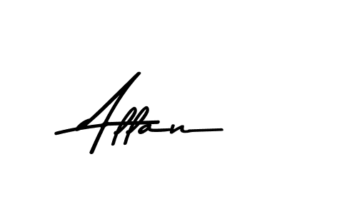 Create a beautiful signature design for name Allan. With this signature (Asem Kandis PERSONAL USE) fonts, you can make a handwritten signature for free. Allan signature style 9 images and pictures png