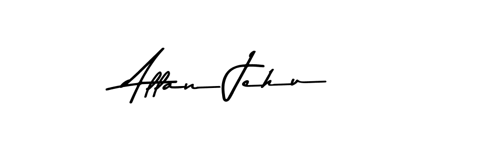 How to make Allan Jehu name signature. Use Asem Kandis PERSONAL USE style for creating short signs online. This is the latest handwritten sign. Allan Jehu signature style 9 images and pictures png