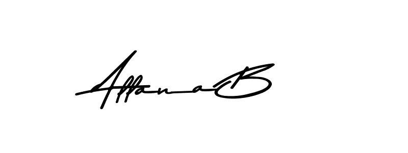 Use a signature maker to create a handwritten signature online. With this signature software, you can design (Asem Kandis PERSONAL USE) your own signature for name Allana B. Allana B signature style 9 images and pictures png