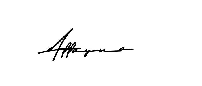 Create a beautiful signature design for name Allayna. With this signature (Asem Kandis PERSONAL USE) fonts, you can make a handwritten signature for free. Allayna signature style 9 images and pictures png