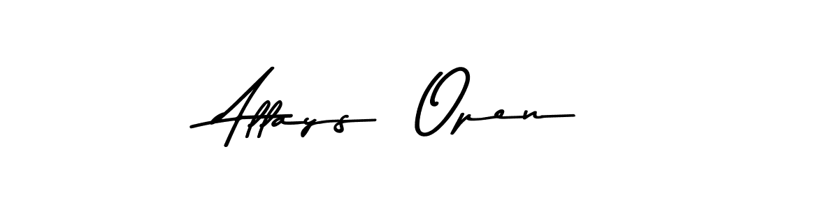 Make a beautiful signature design for name Allays  Open. Use this online signature maker to create a handwritten signature for free. Allays  Open signature style 9 images and pictures png