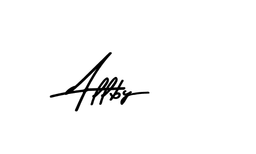 Design your own signature with our free online signature maker. With this signature software, you can create a handwritten (Asem Kandis PERSONAL USE) signature for name Allby. Allby signature style 9 images and pictures png