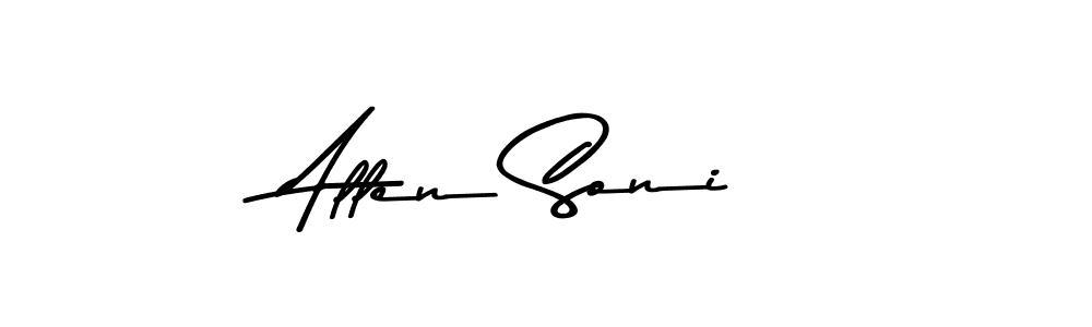 You can use this online signature creator to create a handwritten signature for the name Allen Soni. This is the best online autograph maker. Allen Soni signature style 9 images and pictures png