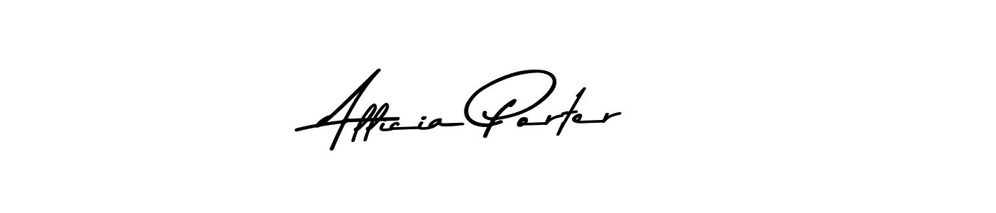 Allicia Porter stylish signature style. Best Handwritten Sign (Asem Kandis PERSONAL USE) for my name. Handwritten Signature Collection Ideas for my name Allicia Porter. Allicia Porter signature style 9 images and pictures png