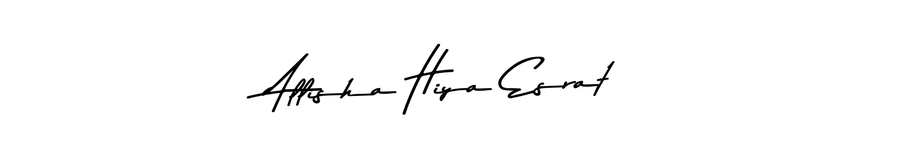Use a signature maker to create a handwritten signature online. With this signature software, you can design (Asem Kandis PERSONAL USE) your own signature for name Allisha Hiya Esrat. Allisha Hiya Esrat signature style 9 images and pictures png