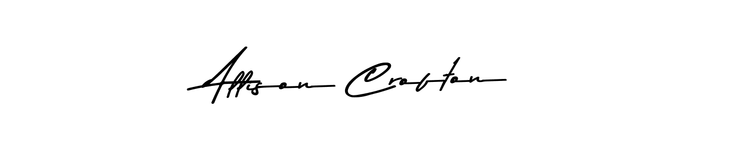 Allison Crofton stylish signature style. Best Handwritten Sign (Asem Kandis PERSONAL USE) for my name. Handwritten Signature Collection Ideas for my name Allison Crofton. Allison Crofton signature style 9 images and pictures png