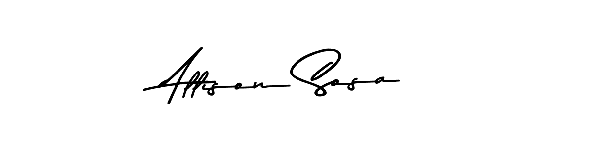 Design your own signature with our free online signature maker. With this signature software, you can create a handwritten (Asem Kandis PERSONAL USE) signature for name Allison Sosa. Allison Sosa signature style 9 images and pictures png