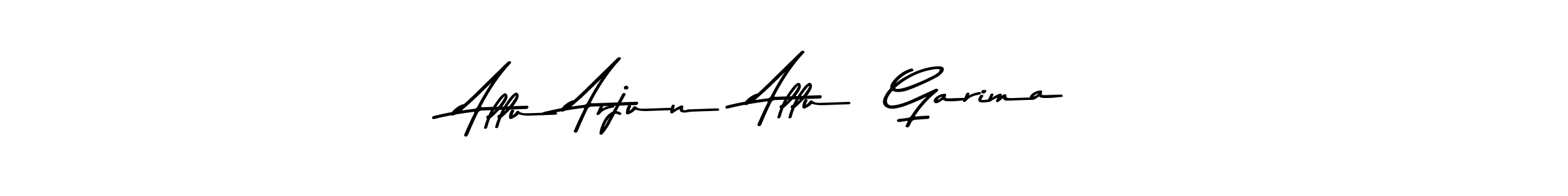 How to make Allu Arjun  Allu  Garima name signature. Use Asem Kandis PERSONAL USE style for creating short signs online. This is the latest handwritten sign. Allu Arjun  Allu  Garima signature style 9 images and pictures png