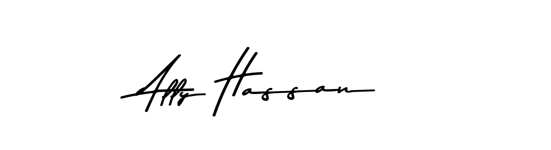 Design your own signature with our free online signature maker. With this signature software, you can create a handwritten (Asem Kandis PERSONAL USE) signature for name Ally Hassan. Ally Hassan signature style 9 images and pictures png