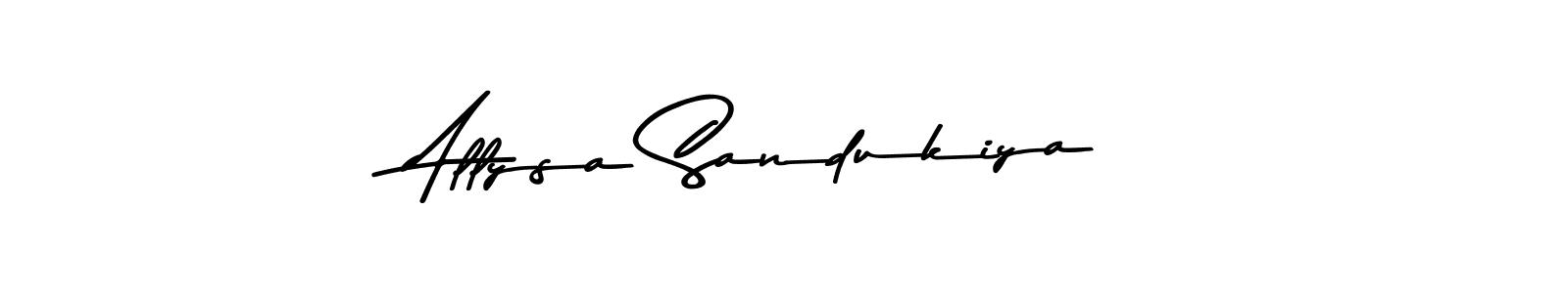Here are the top 10 professional signature styles for the name Allysa Sandukiya. These are the best autograph styles you can use for your name. Allysa Sandukiya signature style 9 images and pictures png