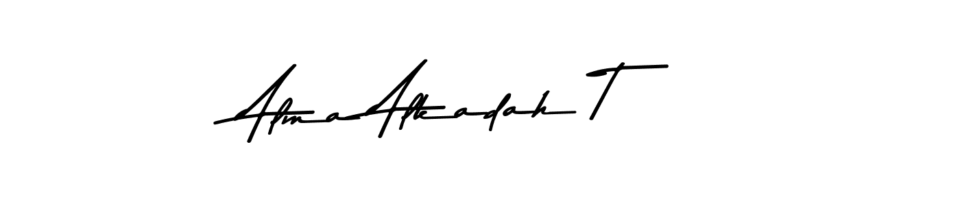 How to make Alma Alkadah T signature? Asem Kandis PERSONAL USE is a professional autograph style. Create handwritten signature for Alma Alkadah T name. Alma Alkadah T signature style 9 images and pictures png