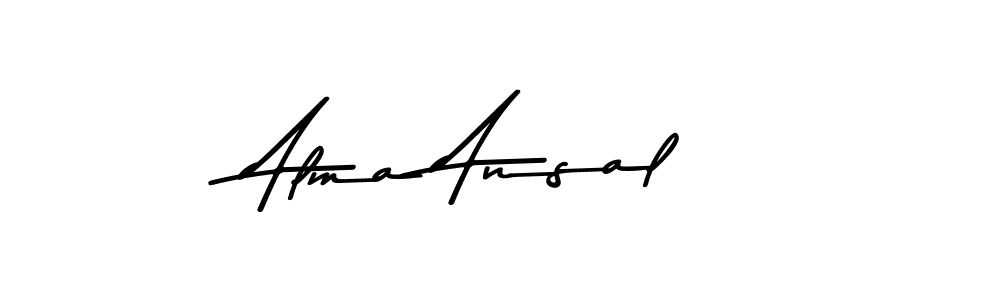 Make a beautiful signature design for name Alma Ansal. Use this online signature maker to create a handwritten signature for free. Alma Ansal signature style 9 images and pictures png