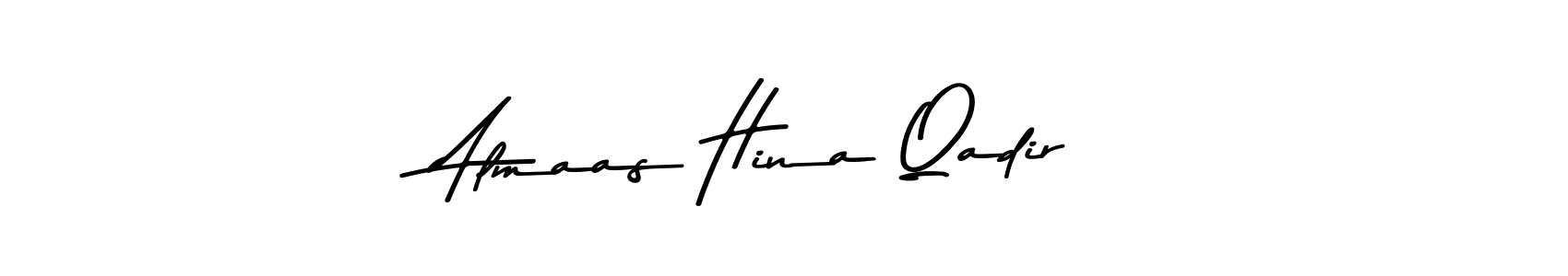 Make a beautiful signature design for name Almaas Hina Qadir. Use this online signature maker to create a handwritten signature for free. Almaas Hina Qadir signature style 9 images and pictures png