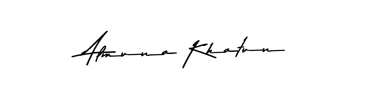 Make a beautiful signature design for name Almuna Khatun. Use this online signature maker to create a handwritten signature for free. Almuna Khatun signature style 9 images and pictures png