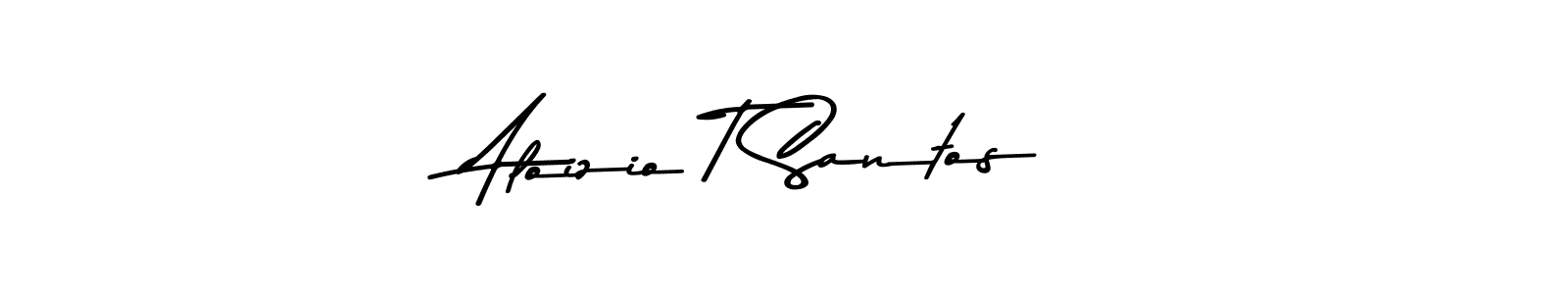 Make a beautiful signature design for name Aloizio T Santos. With this signature (Asem Kandis PERSONAL USE) style, you can create a handwritten signature for free. Aloizio T Santos signature style 9 images and pictures png