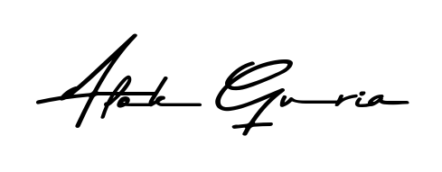 Create your official email sign-off with Alok Guria name in Asem Kandis PERSONAL USE style. Crisp, clean, and perfectly legible across all screens. Alok Guria signature style 9 images and pictures png