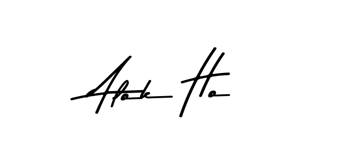 Make a beautiful signature design for name Alok Ho. With this signature (Asem Kandis PERSONAL USE) style, you can create a handwritten signature for free. Alok Ho signature style 9 images and pictures png