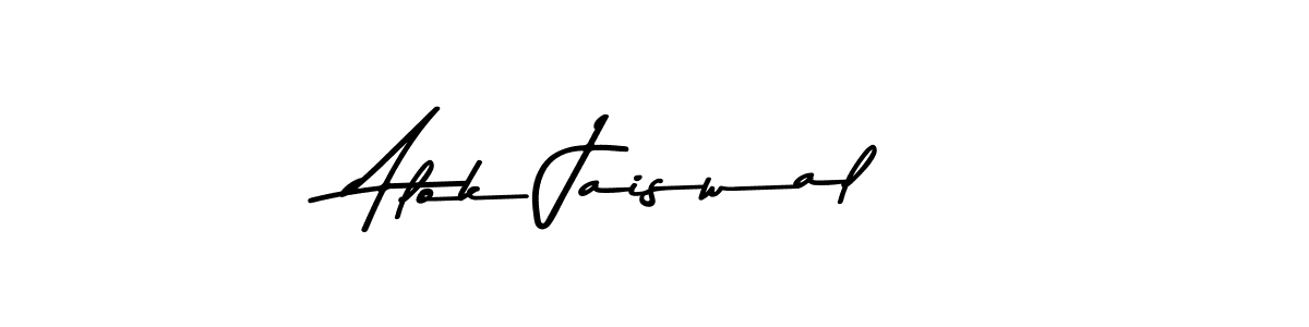 Create a beautiful signature design for name Alok Jaiswal. With this signature (Asem Kandis PERSONAL USE) fonts, you can make a handwritten signature for free. Alok Jaiswal signature style 9 images and pictures png