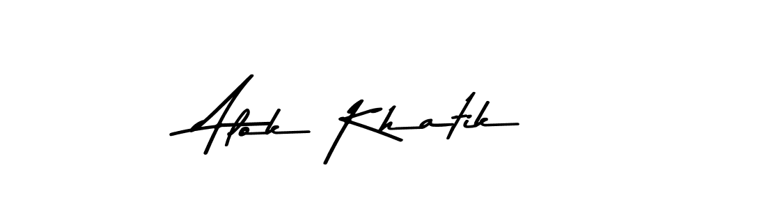 You can use this online signature creator to create a handwritten signature for the name Alok Khatik. This is the best online autograph maker. Alok Khatik signature style 9 images and pictures png