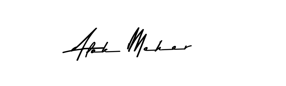 Alok Meher stylish signature style. Best Handwritten Sign (Asem Kandis PERSONAL USE) for my name. Handwritten Signature Collection Ideas for my name Alok Meher. Alok Meher signature style 9 images and pictures png