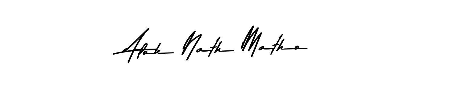 Create a beautiful signature design for name Alok Nath Matho. With this signature (Asem Kandis PERSONAL USE) fonts, you can make a handwritten signature for free. Alok Nath Matho signature style 9 images and pictures png