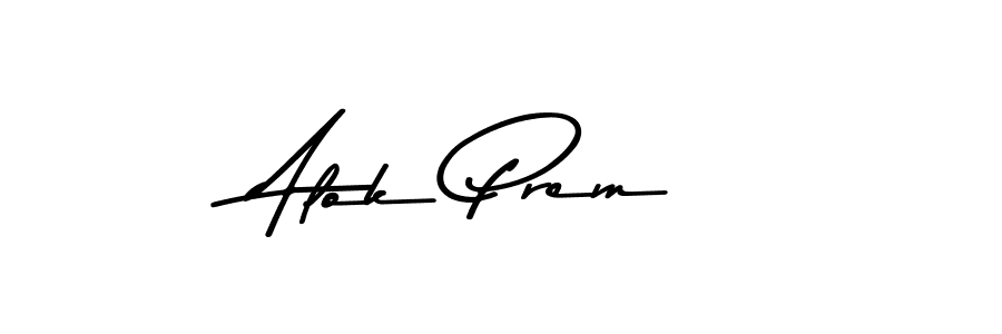 Design your own signature with our free online signature maker. With this signature software, you can create a handwritten (Asem Kandis PERSONAL USE) signature for name Alok Prem. Alok Prem signature style 9 images and pictures png