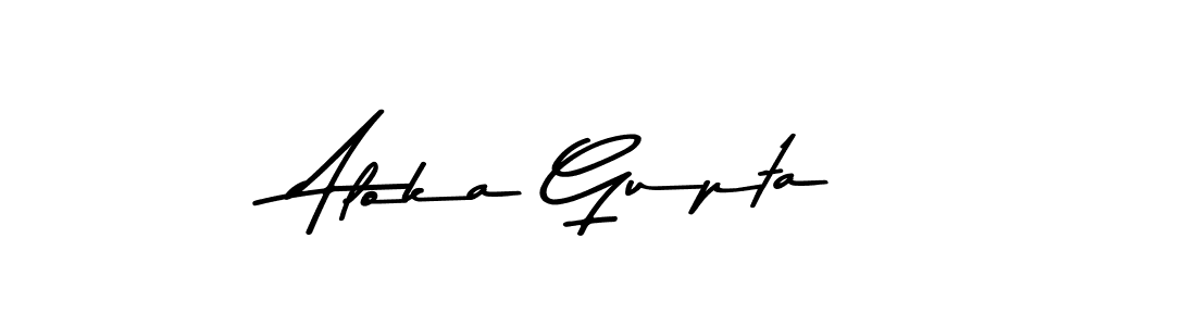 Similarly Asem Kandis PERSONAL USE is the best handwritten signature design. Signature creator online .You can use it as an online autograph creator for name Aloka Gupta. Aloka Gupta signature style 9 images and pictures png