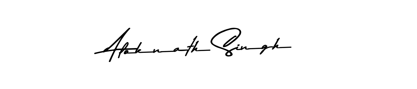 Use a signature maker to create a handwritten signature online. With this signature software, you can design (Asem Kandis PERSONAL USE) your own signature for name Aloknath Singh. Aloknath Singh signature style 9 images and pictures png