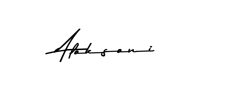 Create a beautiful signature design for name Aloksoni. With this signature (Asem Kandis PERSONAL USE) fonts, you can make a handwritten signature for free. Aloksoni signature style 9 images and pictures png