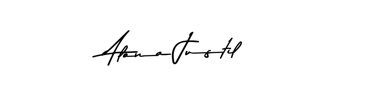 Also You can easily find your signature by using the search form. We will create Alona Justil name handwritten signature images for you free of cost using Asem Kandis PERSONAL USE sign style. Alona Justil signature style 9 images and pictures png