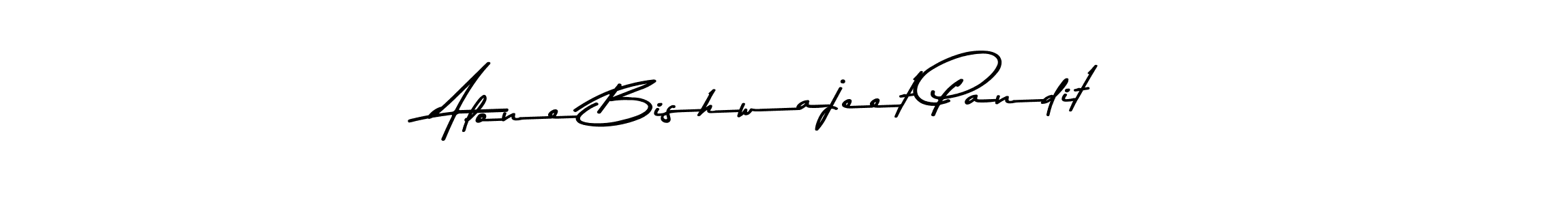 if you are searching for the best signature style for your name Alone Bishwajeet Pandit. so please give up your signature search. here we have designed multiple signature styles  using Asem Kandis PERSONAL USE. Alone Bishwajeet Pandit signature style 9 images and pictures png