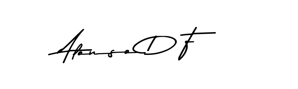 How to make Alonso D F signature? Asem Kandis PERSONAL USE is a professional autograph style. Create handwritten signature for Alonso D F name. Alonso D F signature style 9 images and pictures png