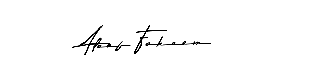Also You can easily find your signature by using the search form. We will create Aloof Faheem name handwritten signature images for you free of cost using Asem Kandis PERSONAL USE sign style. Aloof Faheem signature style 9 images and pictures png