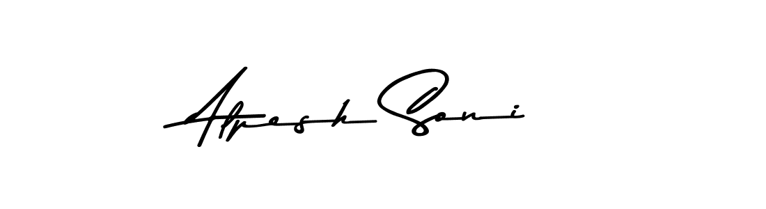 The best way (Asem Kandis PERSONAL USE) to make a short signature is to pick only two or three words in your name. The name Alpesh Soni include a total of six letters. For converting this name. Alpesh Soni signature style 9 images and pictures png