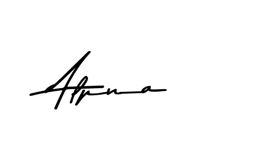 Design your own signature with our free online signature maker. With this signature software, you can create a handwritten (Asem Kandis PERSONAL USE) signature for name Alpna. Alpna signature style 9 images and pictures png