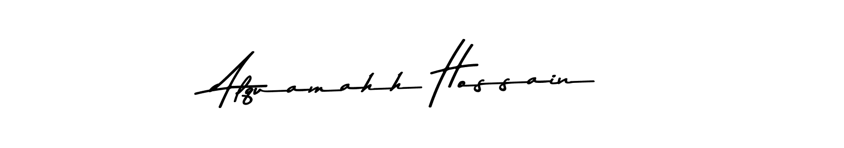 Alquamahh Hossain stylish signature style. Best Handwritten Sign (Asem Kandis PERSONAL USE) for my name. Handwritten Signature Collection Ideas for my name Alquamahh Hossain. Alquamahh Hossain signature style 9 images and pictures png