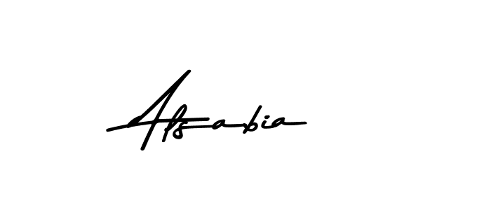 Make a beautiful signature design for name Alsabia. Use this online signature maker to create a handwritten signature for free. Alsabia signature style 9 images and pictures png