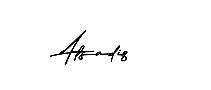 Use a signature maker to create a handwritten signature online. With this signature software, you can design (Asem Kandis PERSONAL USE) your own signature for name Alsadiq. Alsadiq signature style 9 images and pictures png