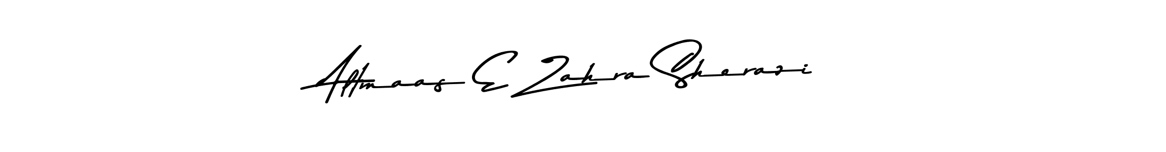 How to make Altmaas E Zahra Sherazi name signature. Use Asem Kandis PERSONAL USE style for creating short signs online. This is the latest handwritten sign. Altmaas E Zahra Sherazi signature style 9 images and pictures png
