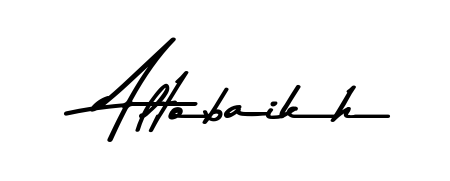 The Asem Kandis PERSONAL USE signature style provides a bold statement for name Altobaikh. Designed for business owners, executives, and leaders. Altobaikh signature style 9 images and pictures png