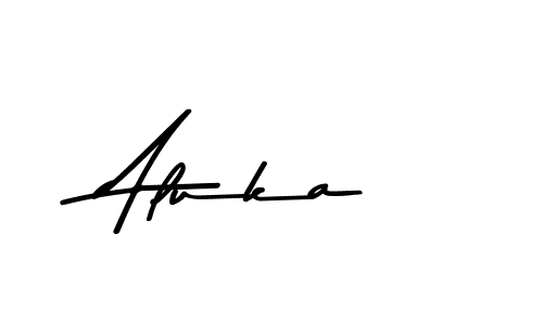 Design your own signature with our free online signature maker. With this signature software, you can create a handwritten (Asem Kandis PERSONAL USE) signature for name Aluka. Aluka signature style 9 images and pictures png