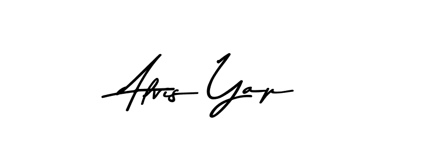Create a beautiful signature design for name Alvis Yap. With this signature (Asem Kandis PERSONAL USE) fonts, you can make a handwritten signature for free. Alvis Yap signature style 9 images and pictures png