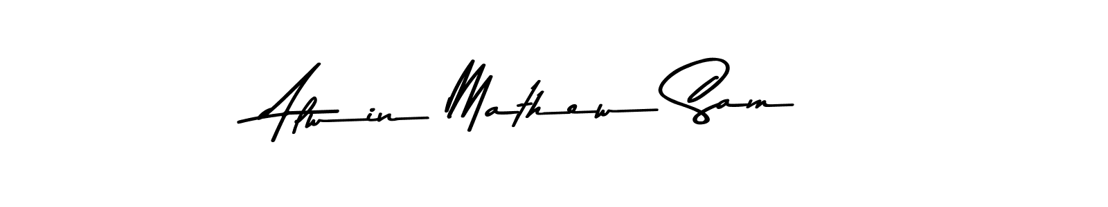 Here are the top 10 professional signature styles for the name Alwin Mathew Sam. These are the best autograph styles you can use for your name. Alwin Mathew Sam signature style 9 images and pictures png